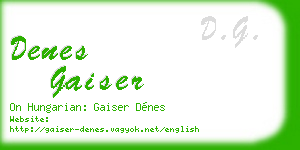 denes gaiser business card